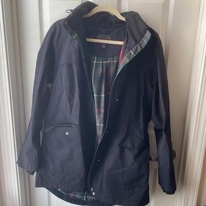 navy utility rain jacket